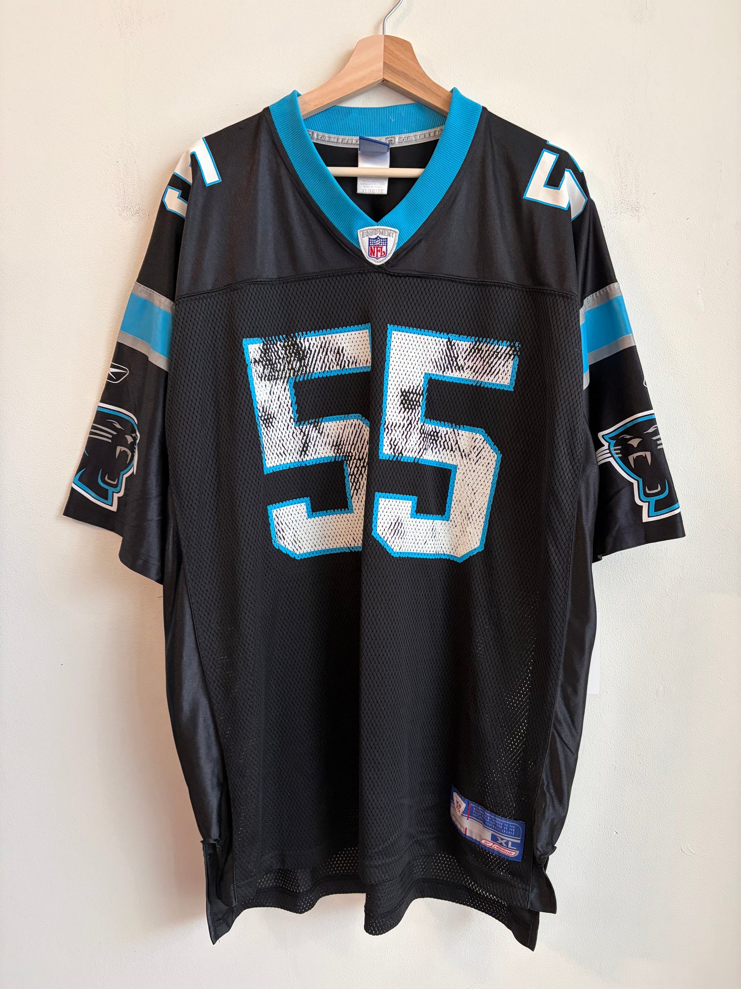 00s Carolina Panthers Dan Morgan Reebok Home Jersey (XL)
