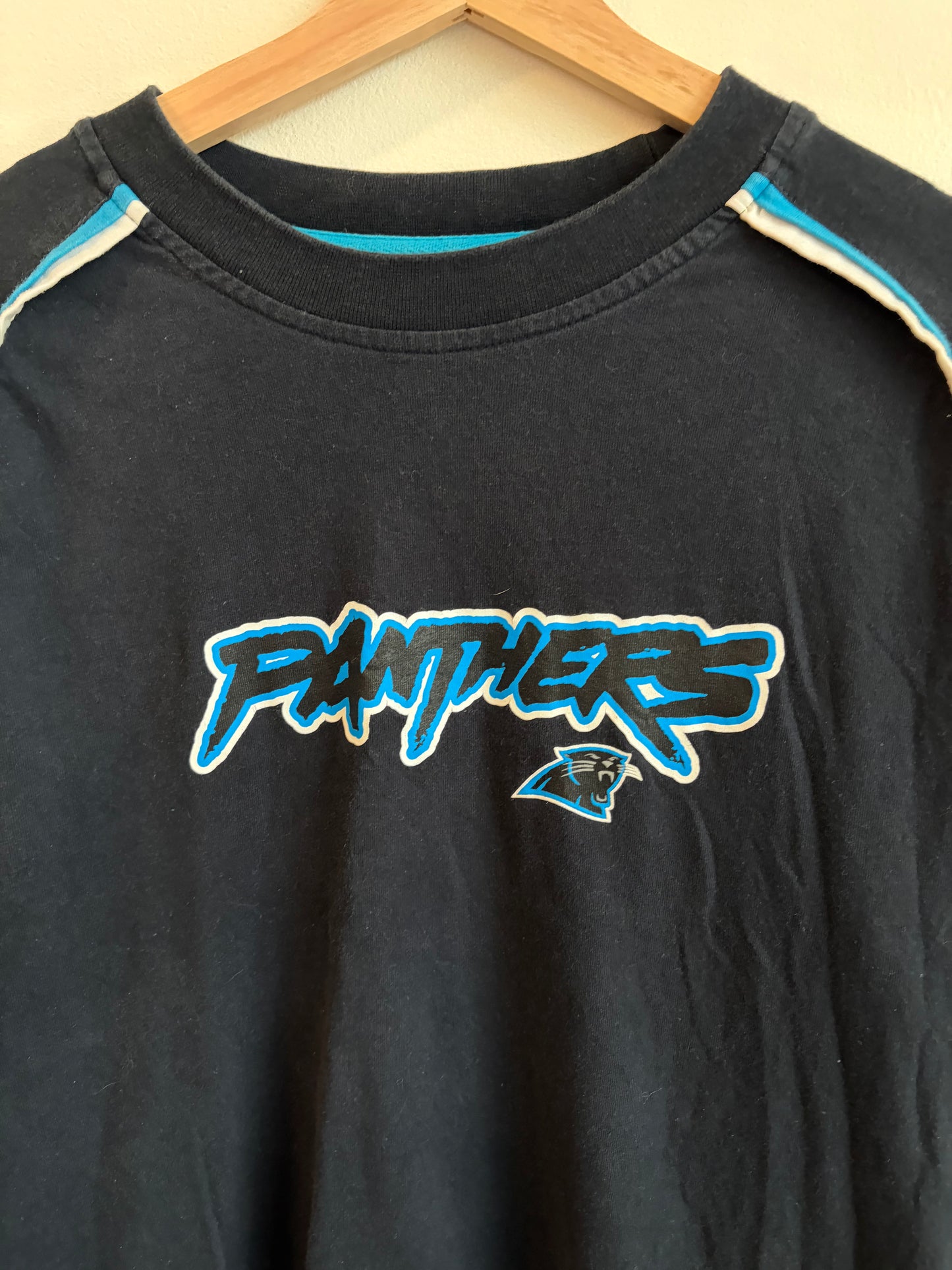 00s Carolina Panthers Cat Scratch Long Sleeve Shirt (M)