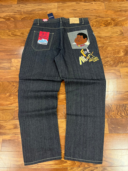 00s Fubu Fat Albert Deadstock Baggy Embroidered Jeans (38 x 34)