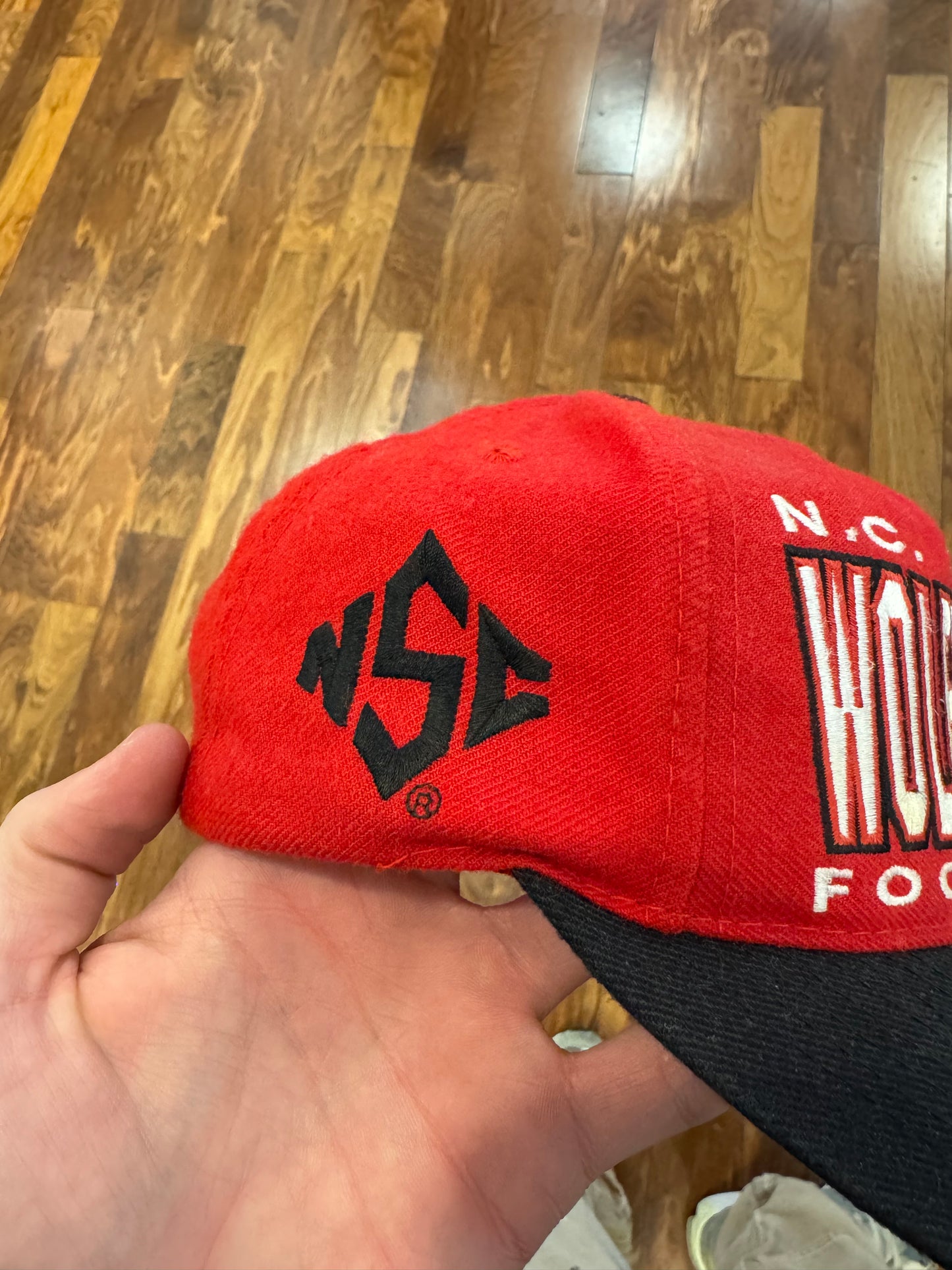 90s NC State Wolfpack Football Big Spell Out Apex Hat (OS)