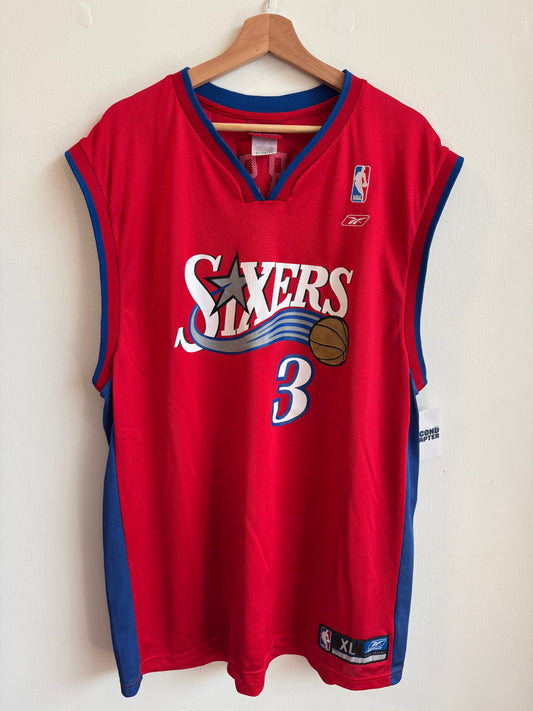 00s Philadelphia Sixers Allen Iverson Reebok Jersey (XL)