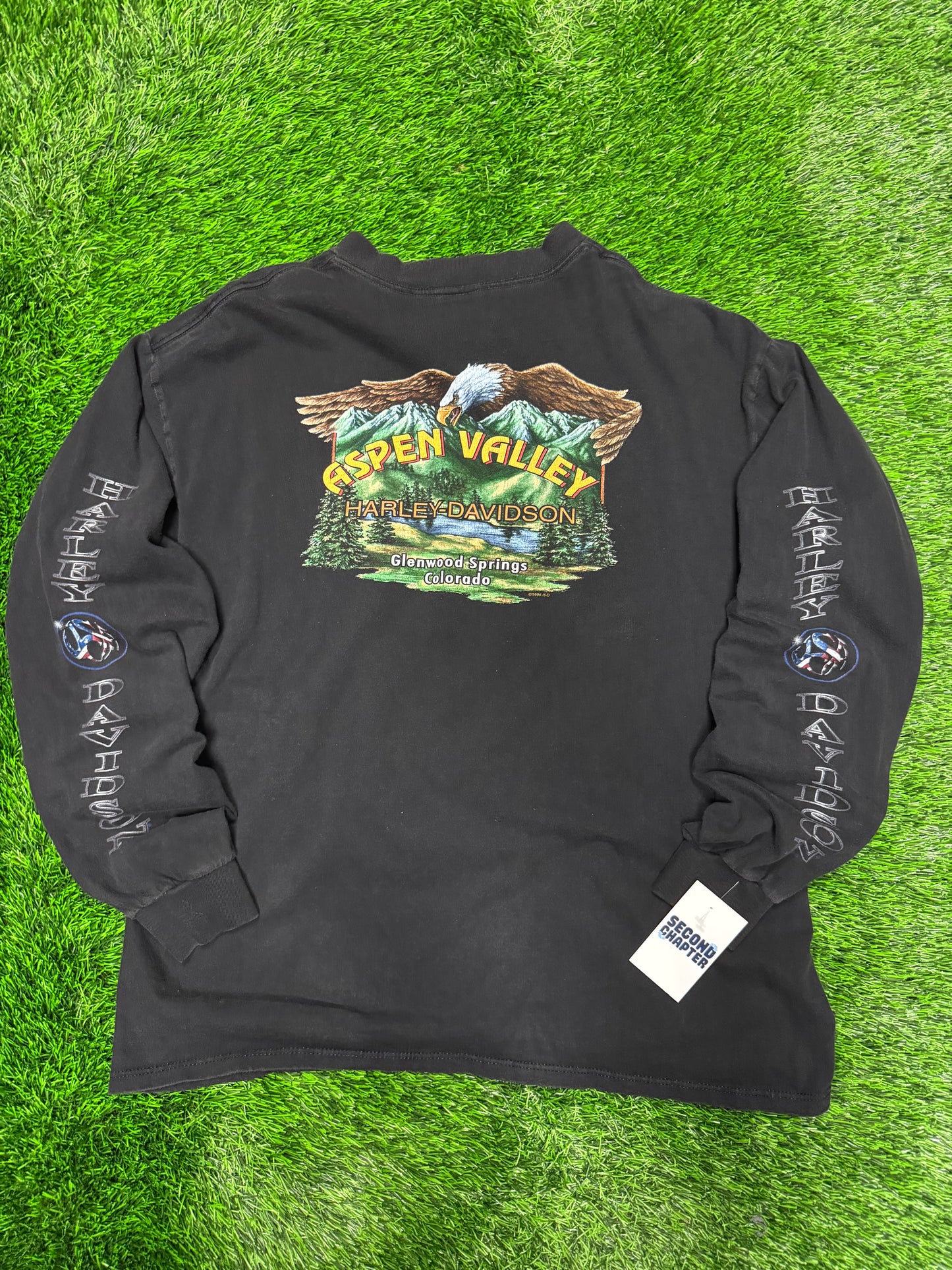 1998 Harley Davidson Aspen Valley Long Sleeve Pocket Tee (XXL)
