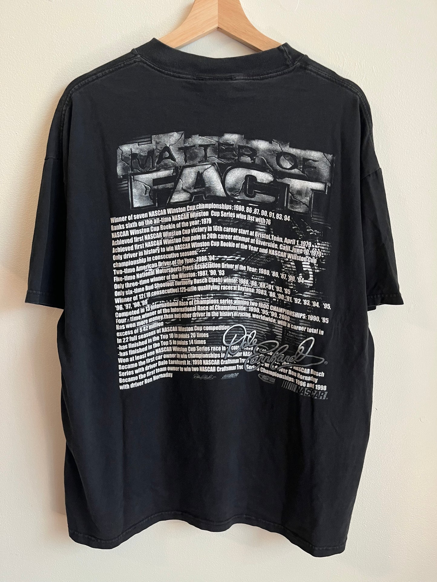 1998 Nascar Dale Earnhardt Determination Black Tee (XL)