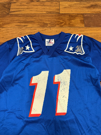 90s New England Patriots Drew Bledsoe #11 NFL Jersey (Youth L)