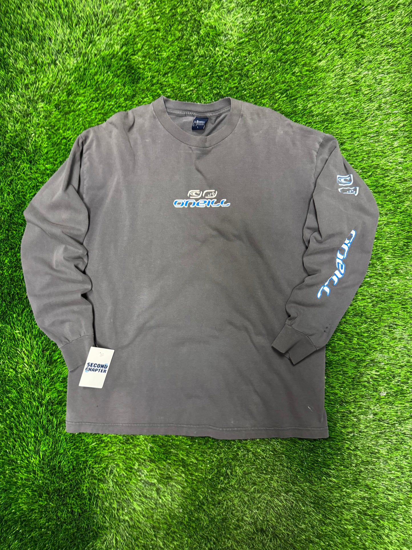 00s O'Neill Sleeve Hit Spell Out Long-sleeve Surf Vintage Shirt (L)