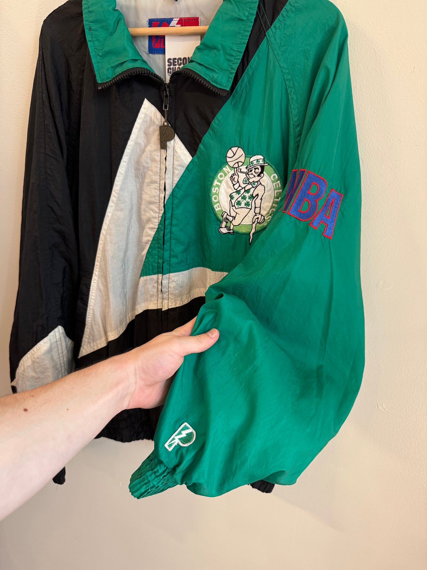 90s Boston Celtics Vintage Pro Player Windbreaker (L)