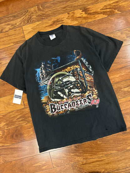 2001 Tampa Bay Buccaneers NFL Helmet Tee (L)