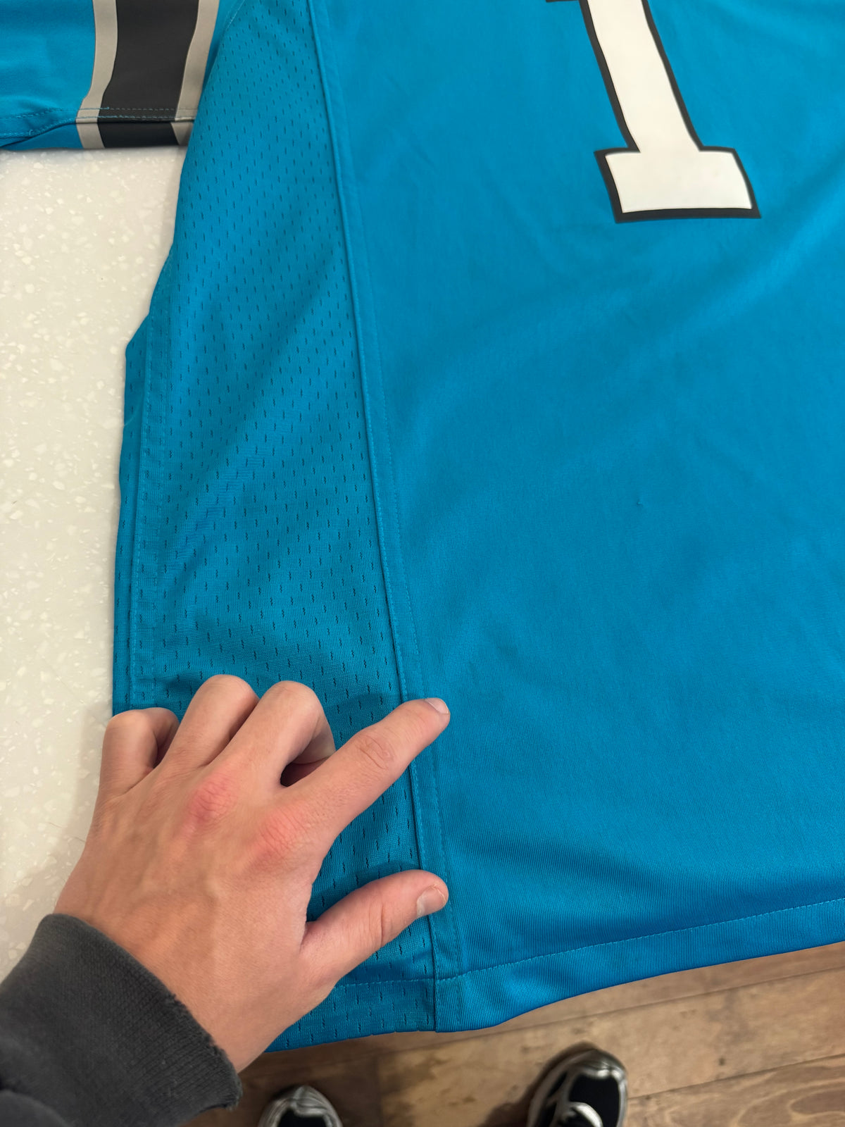 2016 Carolina Panthers Cam Newton Electric Blue Jersey (L)