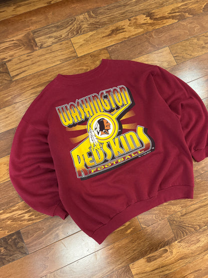 1995 Washington Redskins Vintage Spell Out Crewneck (XXL)