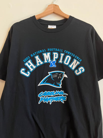 2003 Carolina Panthers NFL Conference Champions Tennessee River Black Tee (L)