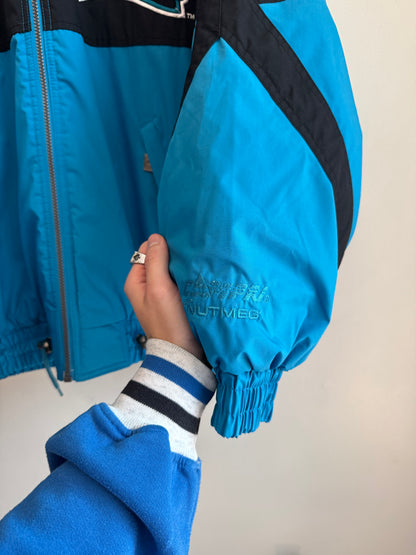 90s Carolina Panthers Nutmeg Embroidered Puffer Jacket (M)