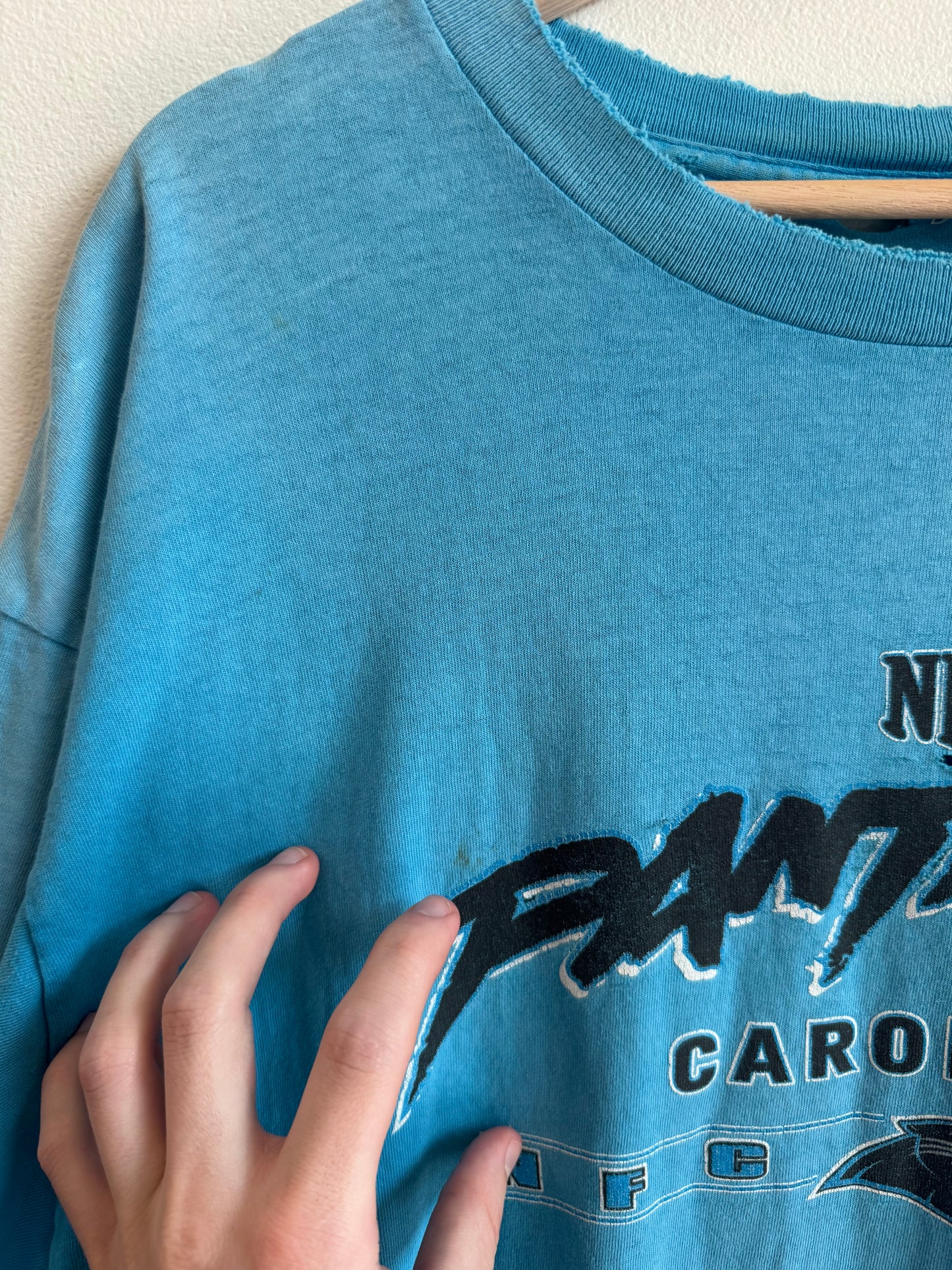 00s Carolina Panthers Crazy Faded/Distressed Tee (XL)