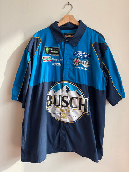 00s Nascar Busch Beer Mechanic Shirt (XXL)