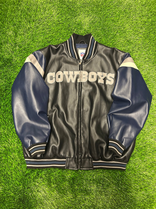 00s Dallas Cowboys NFL Stitched Leather Jacket (XL)