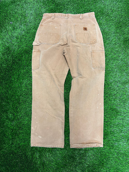 Carhartt Tan Paint Splatter Carpenter Pants (34 x 32)