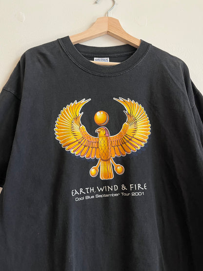 2001 Earth, Wind, Fire Cool Blue Tour Music Tee (XL)