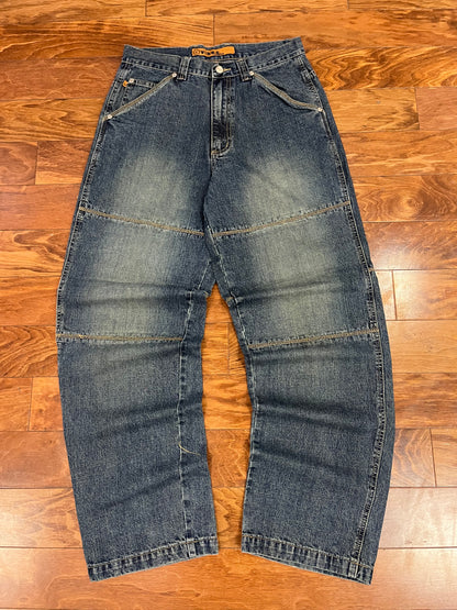 00s Vibes Double Knee Baggy Jeans (32x34)