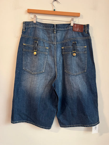 00s Sean John Baggy Dark Wash Shorts (36)
