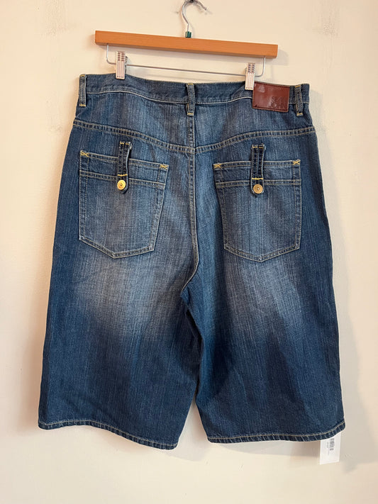 00s Sean John Baggy Dark Wash Shorts (36)
