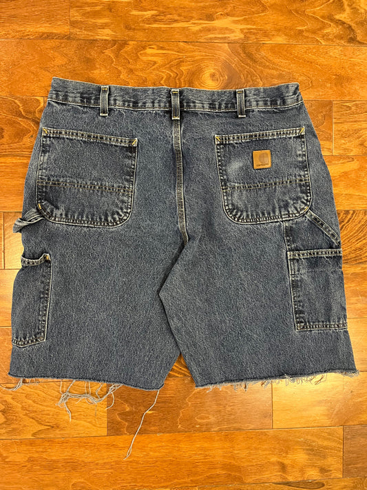 2018 Carhartt Dark Blue Carpenter Shorts (36)