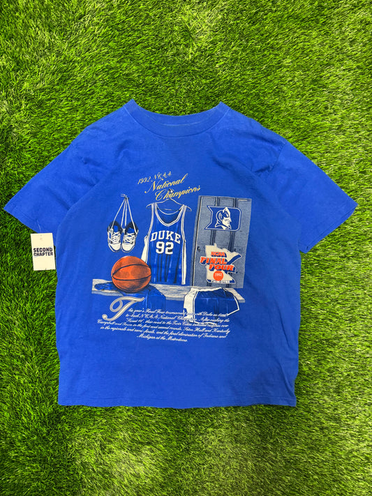 1992 Duke University Vintage NCAA Final Four Nutmeg Locker Tee (XL)
