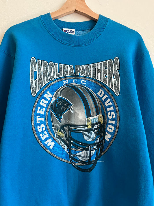1996 Carolina Panthers Blue Pro Player Crewneck (M)