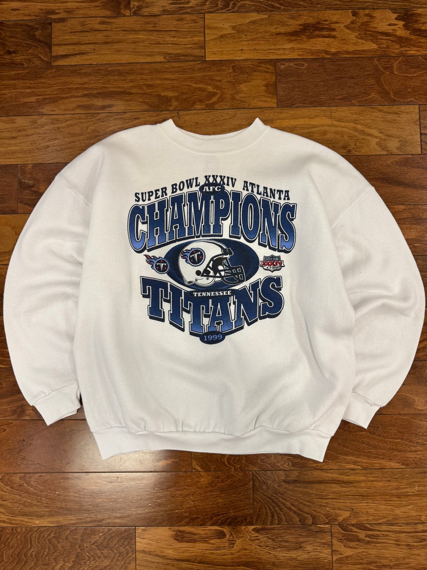 1999 Tennessee Titans Super Bowl Champions Vintage Crewneck (XL)