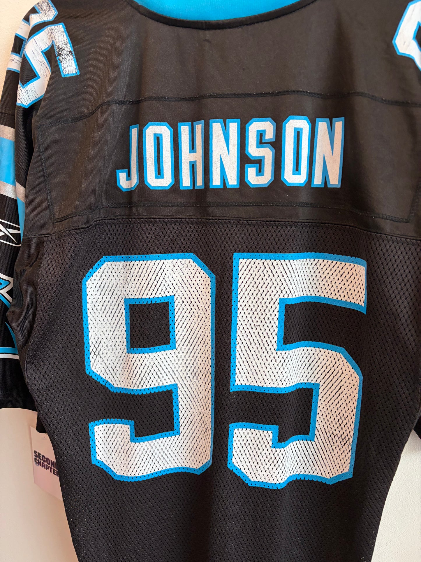 00s Carolina Panthers Charles Johnson Reebok Home Jersey (M)