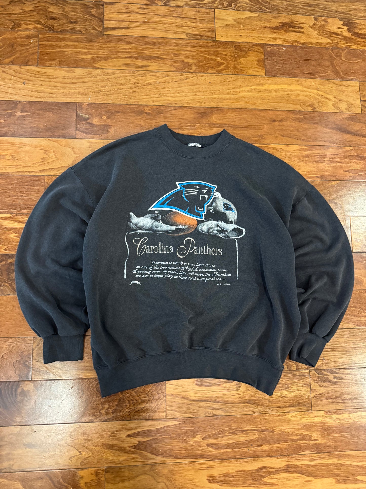 1993 Carolina Panthers Embroidered Locker Room Crewneck (XL)