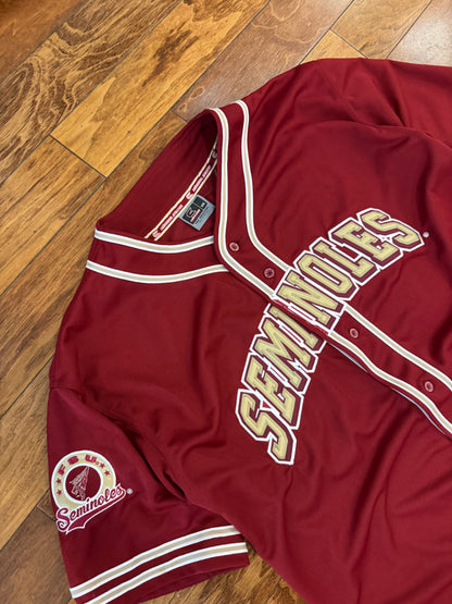 90s Florida State University (FSU) Seminoles Colosseum Baseball Jersey (XXL)