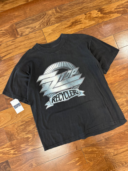 1991 ZZ Top "Recycler" Rock Band Music Tour Tee (L)