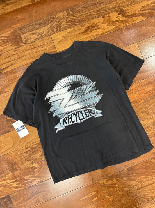 1991 ZZ Top "Recycler" Rock Band Music Tour Tee (L)