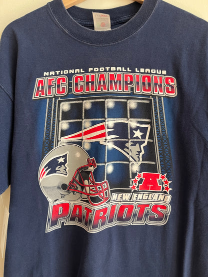 2001 New England Patriots AFC Champs Roster Tee (XL)