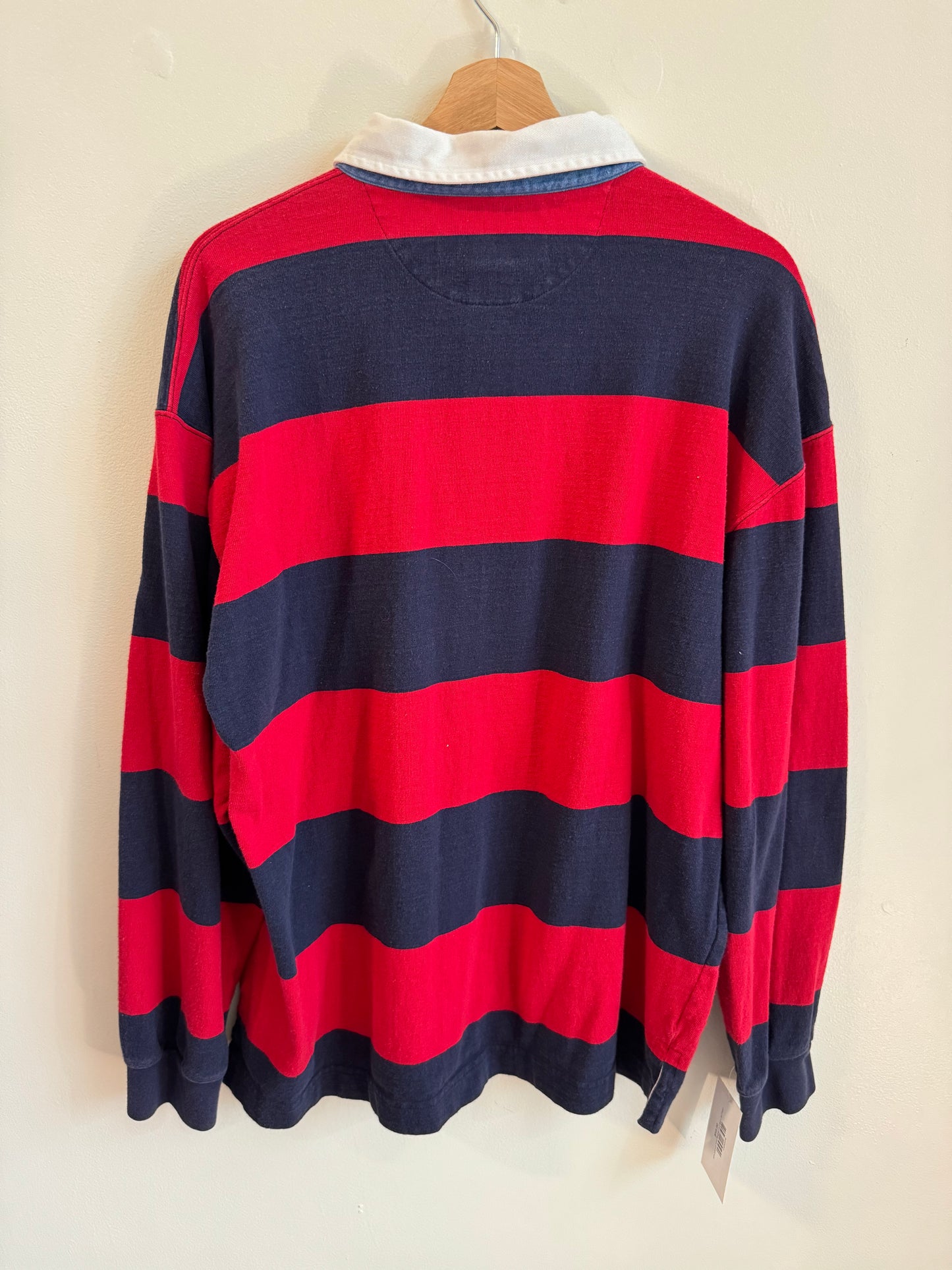 1990s Land's End Rugby Quarter Button Long Sleeve (L)