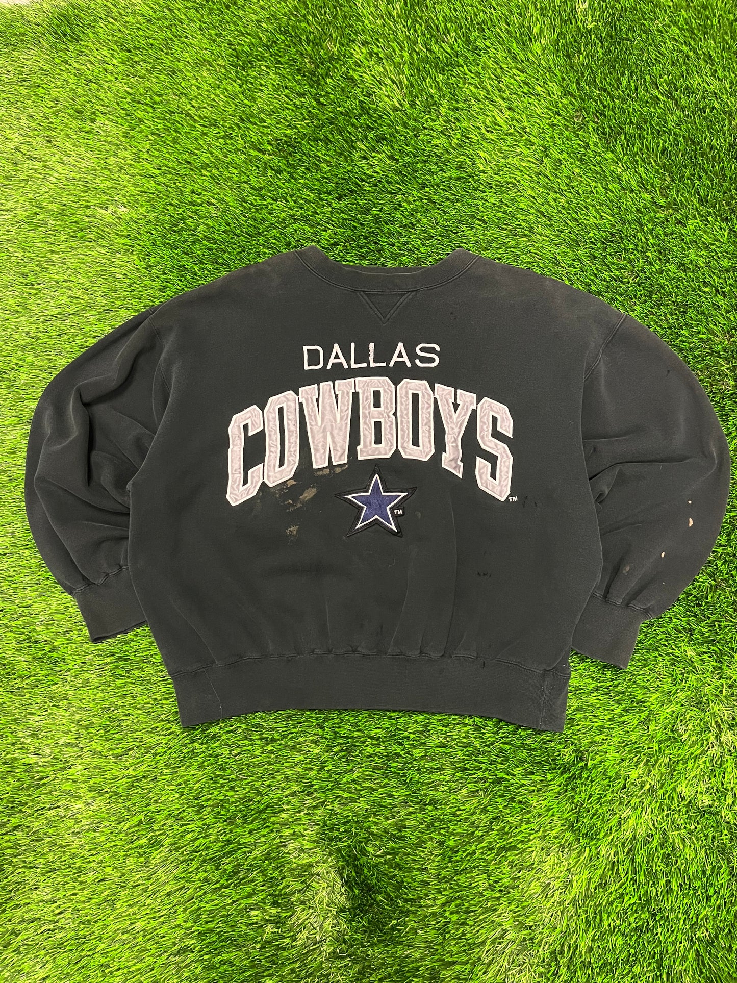 90s Dallas Cowboys Thrashed Logo Athletics Crewneck (XL)