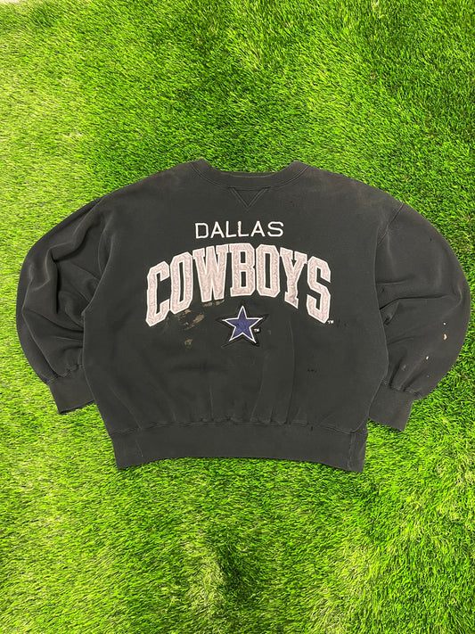 90s Dallas Cowboys Thrashed Logo Athletics Crewneck (XL)
