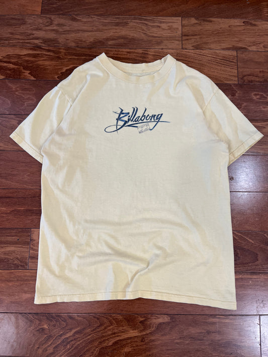 2010s Billabong Yellow Surf Tee (M)