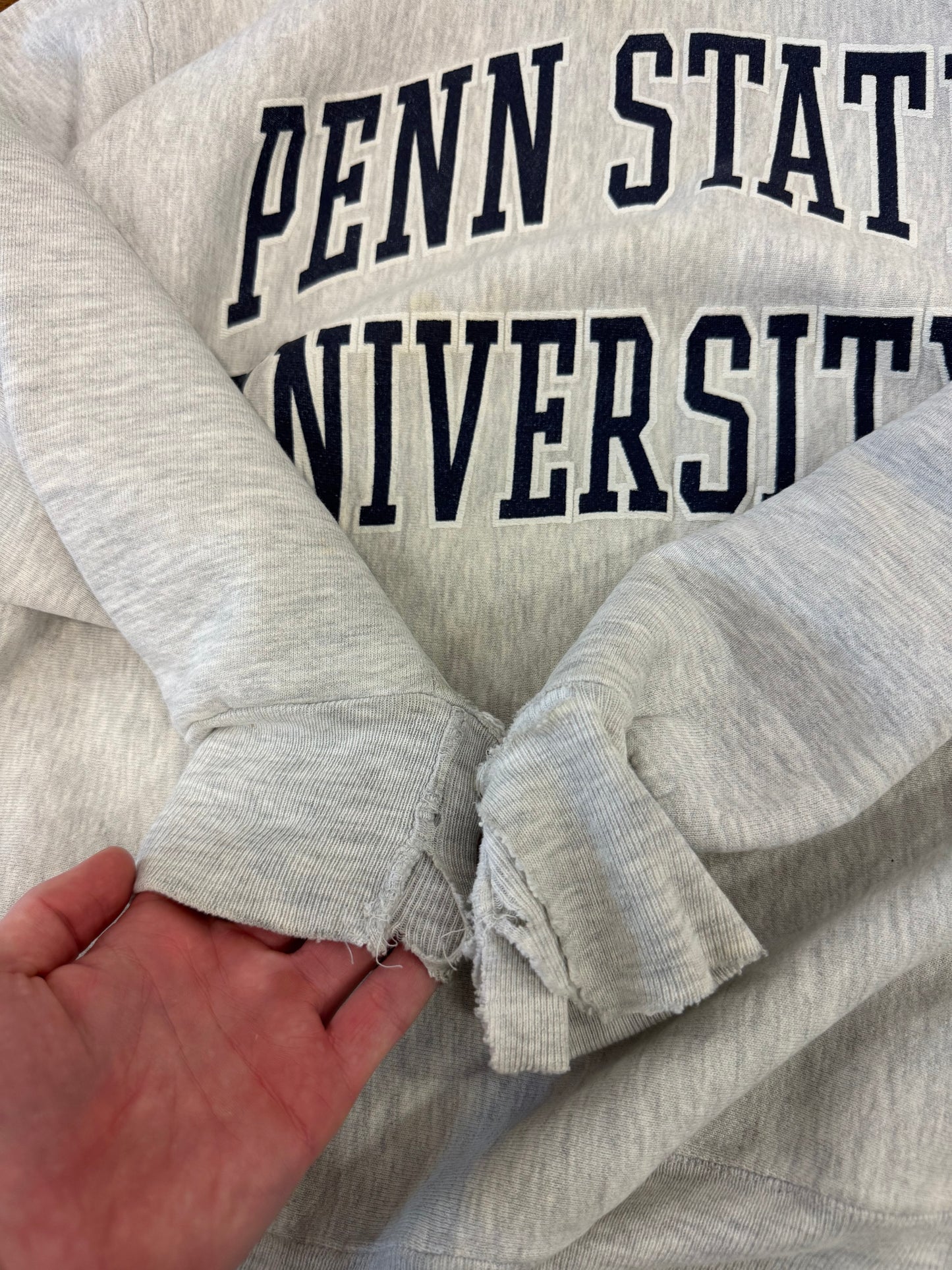 90s Penn State University Nittany Lions Spell Out Reverse Weave Vintage Crewneck (M)