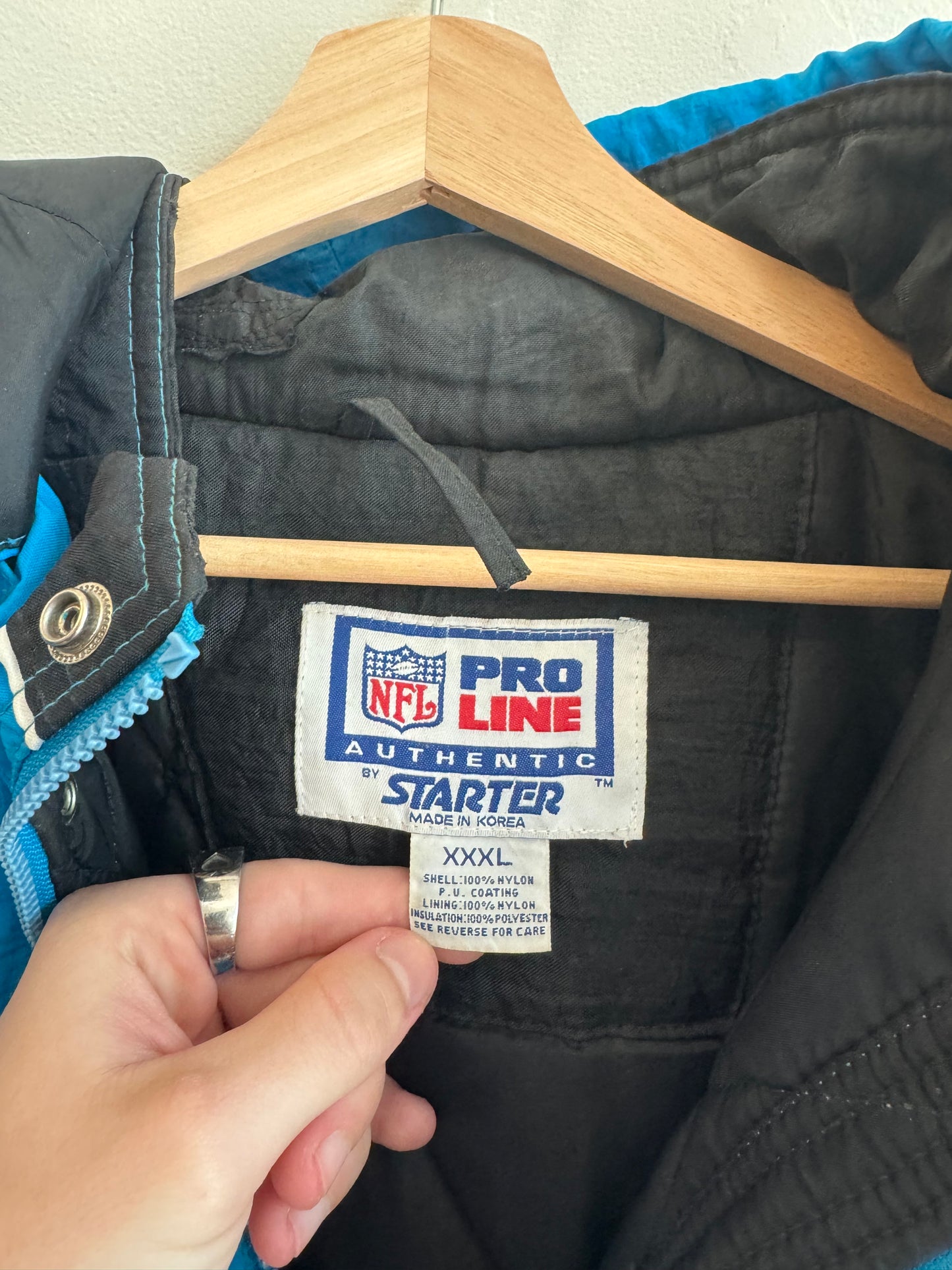 90s Carolina Panthers NFL Pro Line Puffer Jacket  (XXXL)