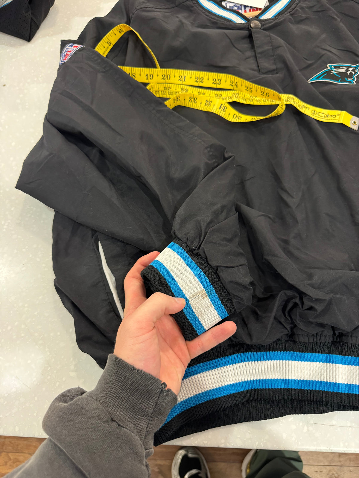 90s Carolina Panthers Starter Big Spell Out Windbreaker (L)