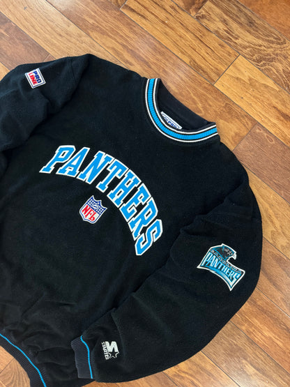 90s Carolina Panthers Fleece Inaugural Patch Crewneck (XL)