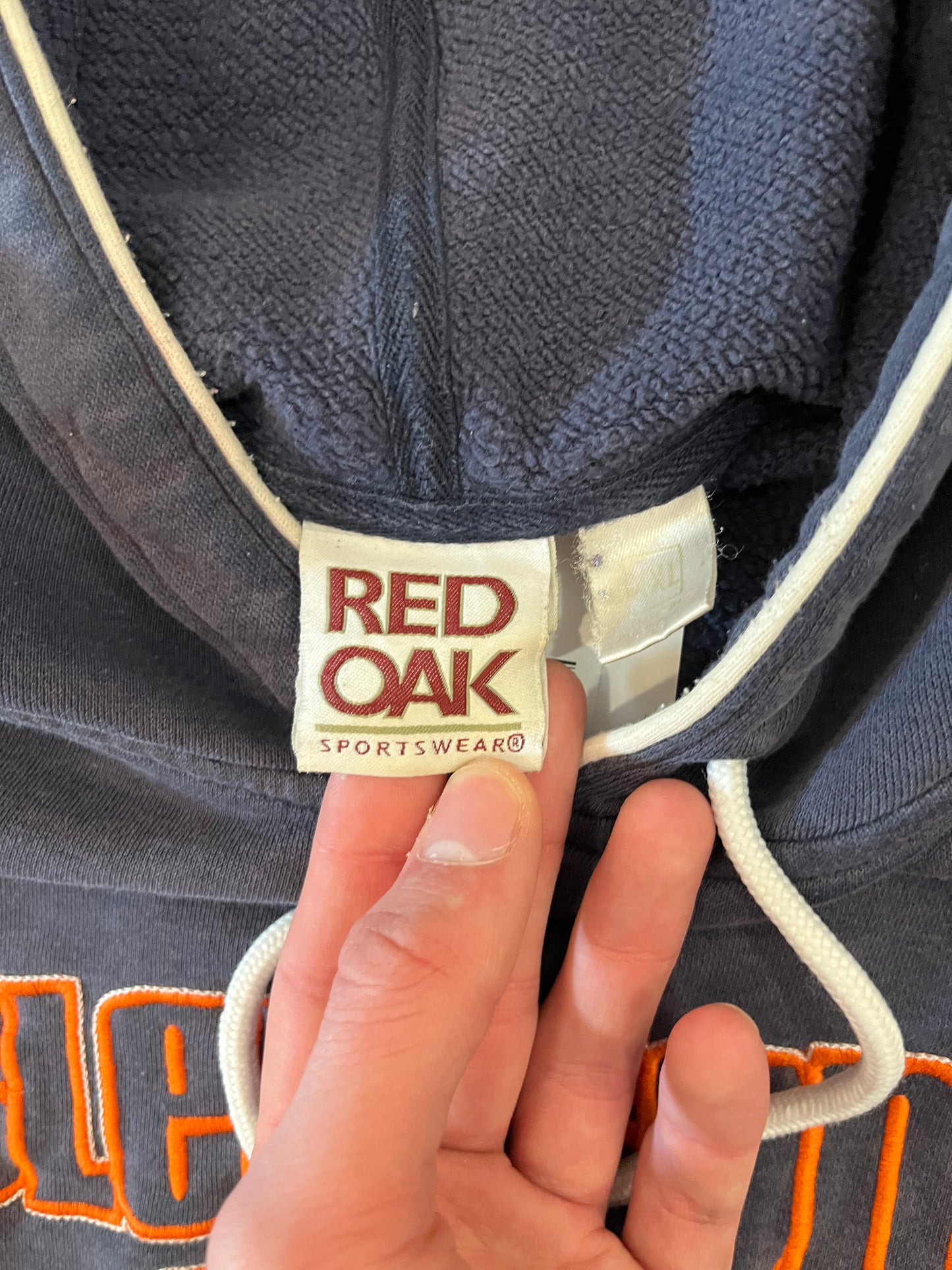 00s Clemson Red Oak Paint Stained Hoodie (L)