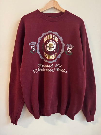 90s Florida State Semiloes (FSU) Spell Out Crewneck (XL)