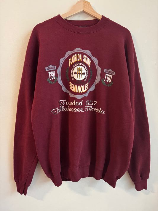 90s Florida State Semiloes (FSU) Spell Out Crewneck (XL)