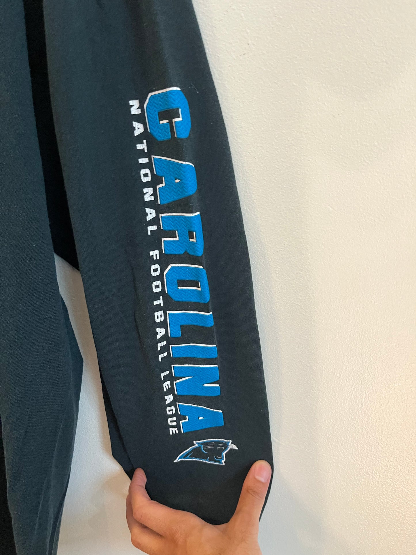 00s Carolina Panthers Black NFL NFC Long Sleeve Shirt (XL)