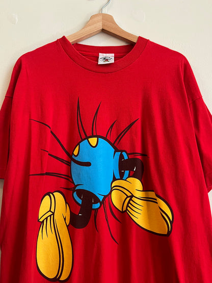 90s Mickey & Co Jump Out Breakthrough Red Tee (XL)
