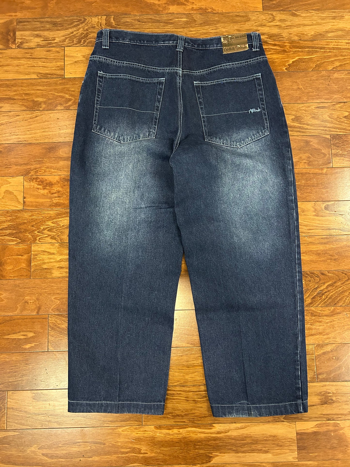 00s DNM Attitude Baggy Dark Wash Jeans (42 x 32)