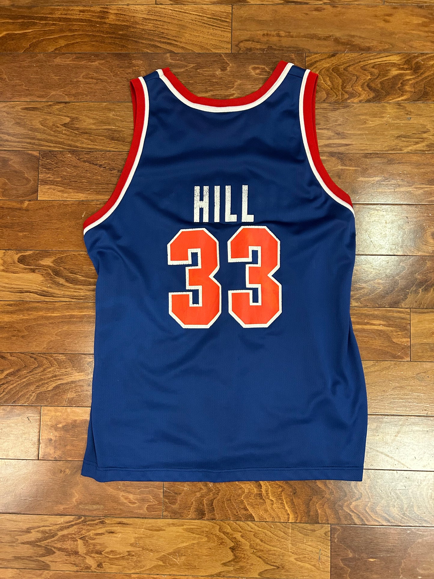 90s Detroit Pistons Grant Hill #33 Champion NBA Jersey (L)