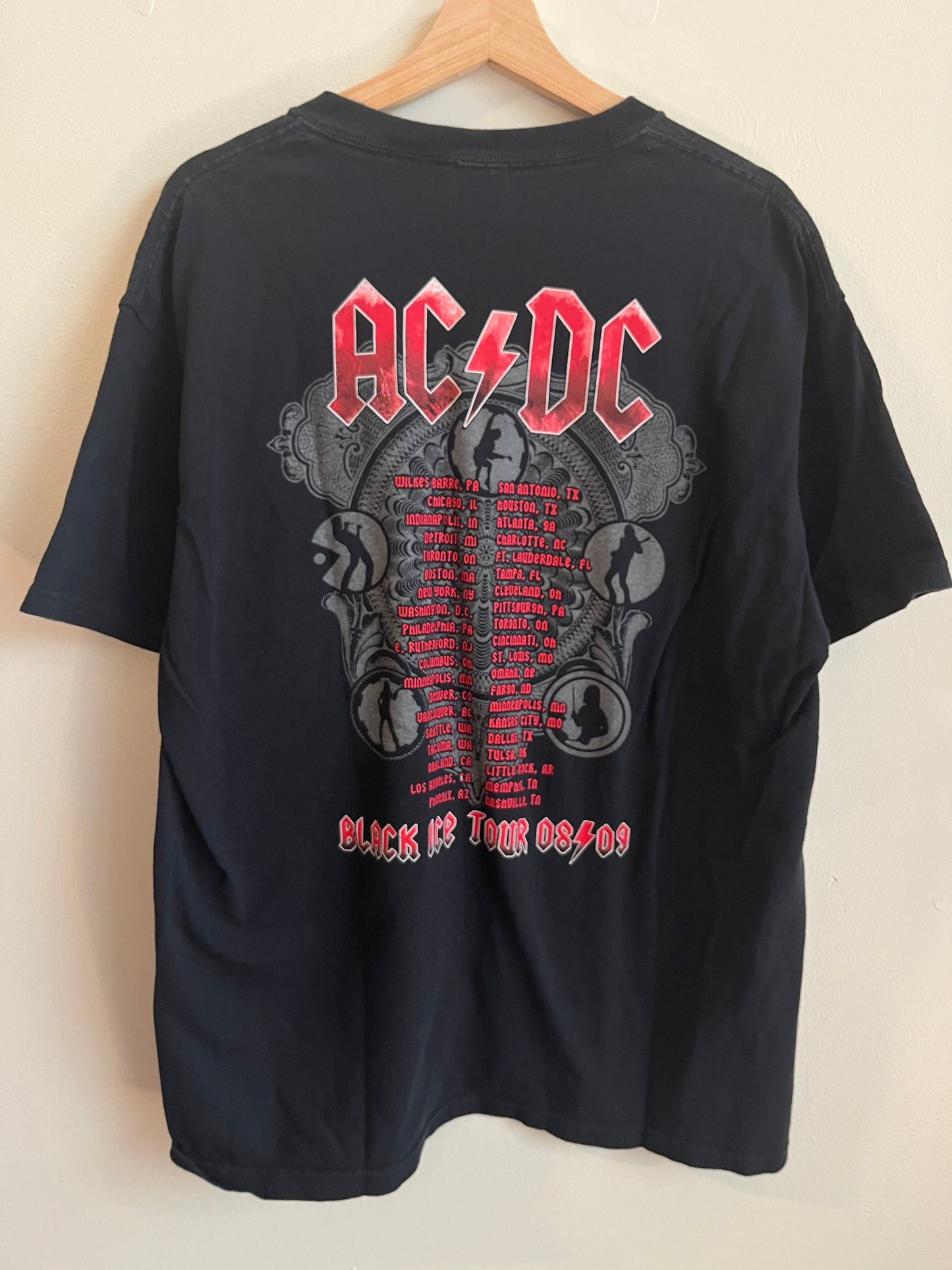 2008/09 AC/DC Black Ice Tour Rock Music Band Tee (XL)