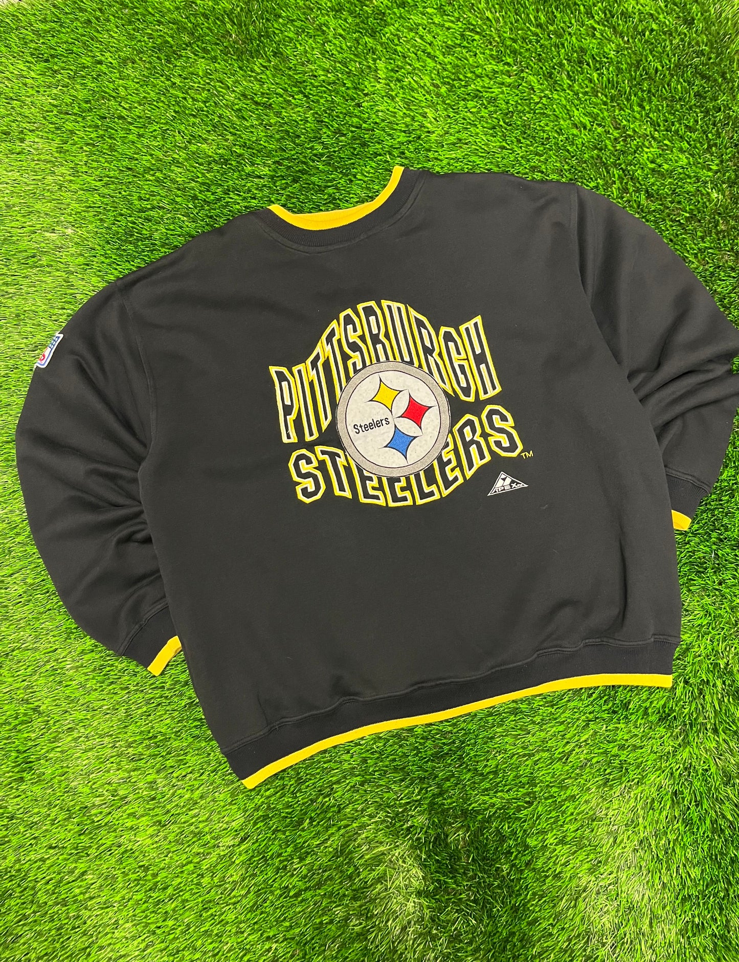 90s Pittsburgh Steelers Embroidered Crewneck (XL)